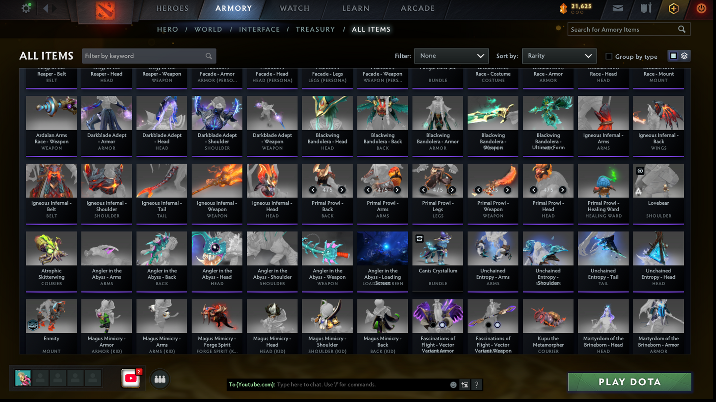 Legend I | MMR: 3060 - Behavior: 12000 | 3 Arcanas: Zeus, Ogre & Pudge | Exclusive Personas: Phantom Assassin, Invoker & CM | x98 MMR DD Tokens | Stacked with Cache Sets & Immortals | 2019 Account | Mainpool | Complete Access