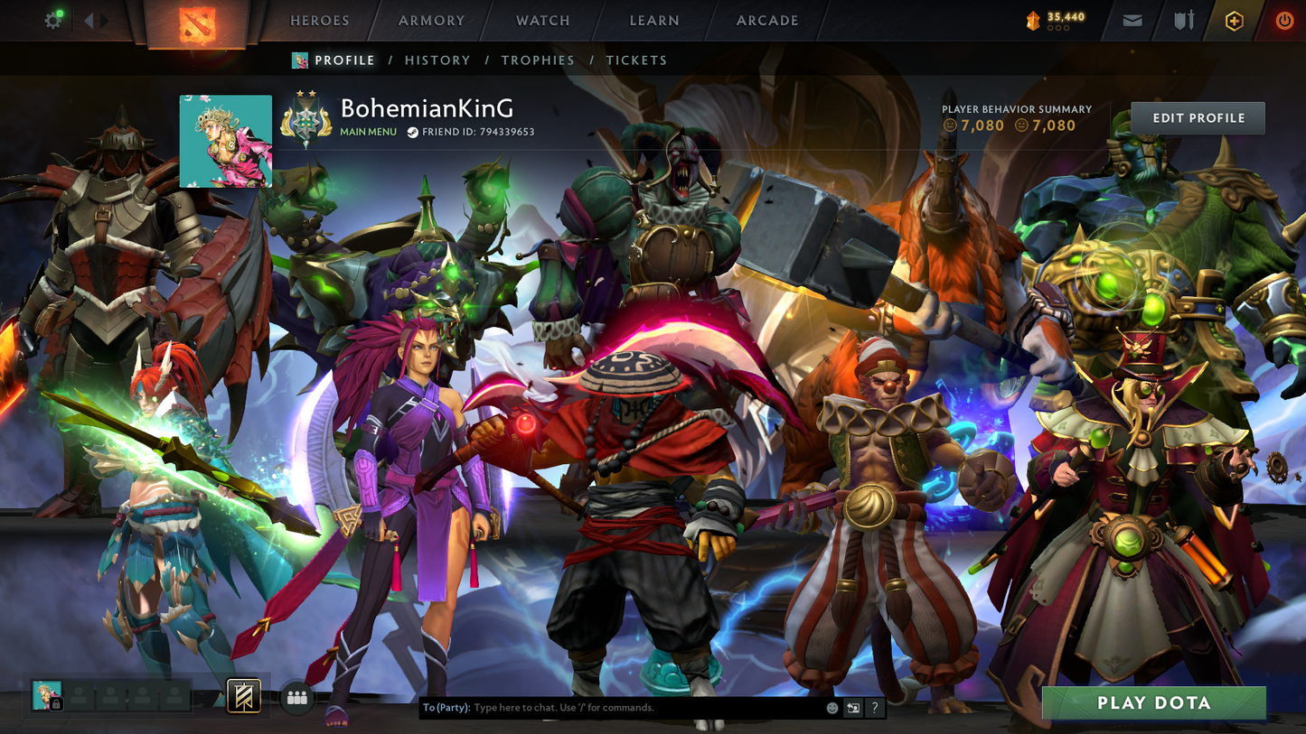 Archon II | MMR: 2386 | Behavior Score: 7080 (Fast Queue) | One-Month Dota Plus Included | Many Recent Sets | Multiple Immortals | Anti Mage Persona | Calibrated | Full Access