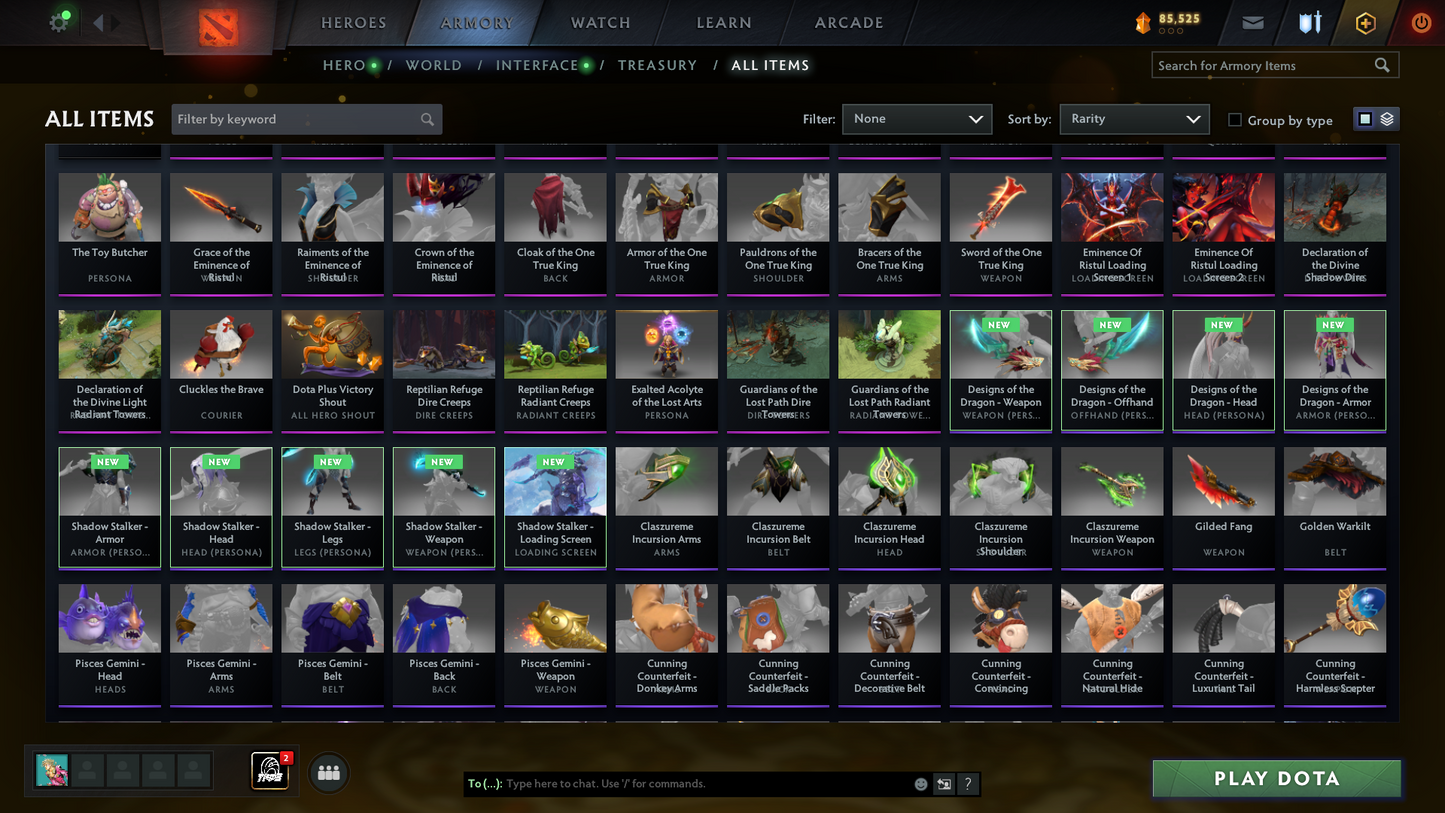 TI9, TI10, TI11 - Collector's Acc - 9 Arcanas: WK, QOP, WR, Void, ES, Razor, Rubick, Lina & SF | Ultra Rare Cache Sets & Items | 6 Personas | Axe, Tiny & Primal Prestige | 2 Exclusive Terrains | Arcanas Style Unlocked | 2015 Account | Complete Access