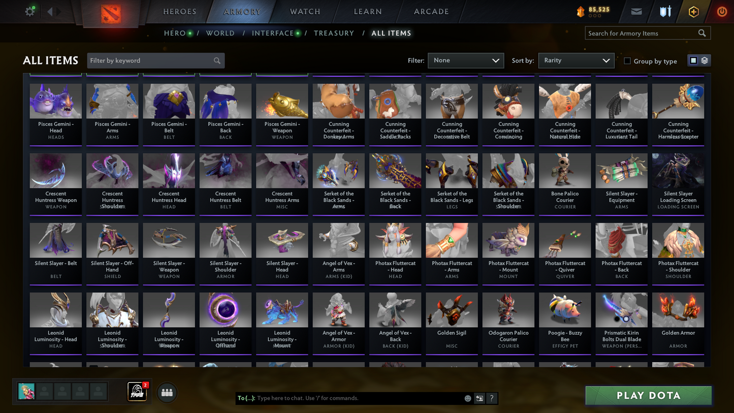 TI9, TI10, TI11 - Collector's Acc - 9 Arcanas: WK, QOP, WR, Void, ES, Razor, Rubick, Lina & SF | Ultra Rare Cache Sets & Items | 6 Personas | Axe, Tiny & Primal Prestige | 2 Exclusive Terrains | Arcanas Style Unlocked | 2015 Account | Complete Access