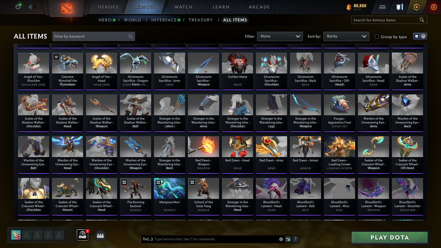 TI9, TI10, TI11 - Collector's Acc - 9 Arcanas: WK, QOP, WR, Void, ES, Razor, Rubick, Lina & SF | Ultra Rare Cache Sets & Items | 6 Personas | Axe, Tiny & Primal Prestige | 2 Exclusive Terrains | Arcanas Style Unlocked | 2015 Account | Complete Access