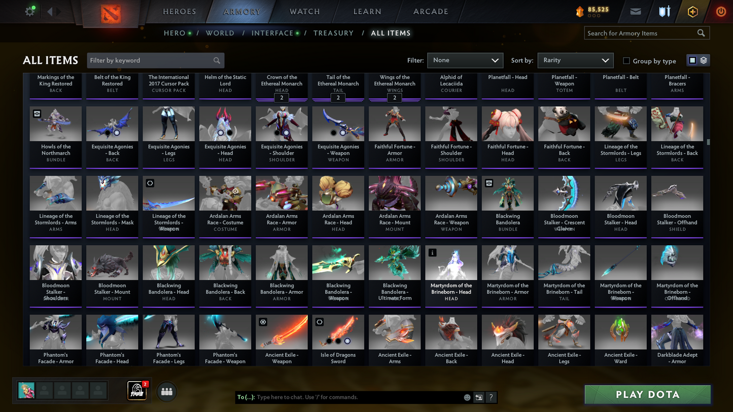 TI9, TI10, TI11 - Collector's Acc - 9 Arcanas: WK, QOP, WR, Void, ES, Razor, Rubick, Lina & SF | Ultra Rare Cache Sets & Items | 6 Personas | Axe, Tiny & Primal Prestige | 2 Exclusive Terrains | Arcanas Style Unlocked | 2015 Account | Complete Access