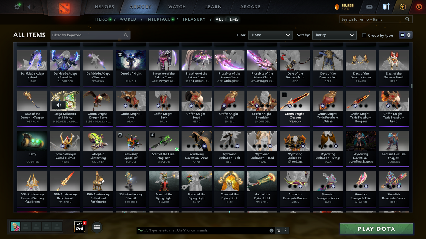 TI9, TI10, TI11 - Collector's Acc - 9 Arcanas: WK, QOP, WR, Void, ES, Razor, Rubick, Lina & SF | Ultra Rare Cache Sets & Items | 6 Personas | Axe, Tiny & Primal Prestige | 2 Exclusive Terrains | Arcanas Style Unlocked | 2015 Account | Complete Access