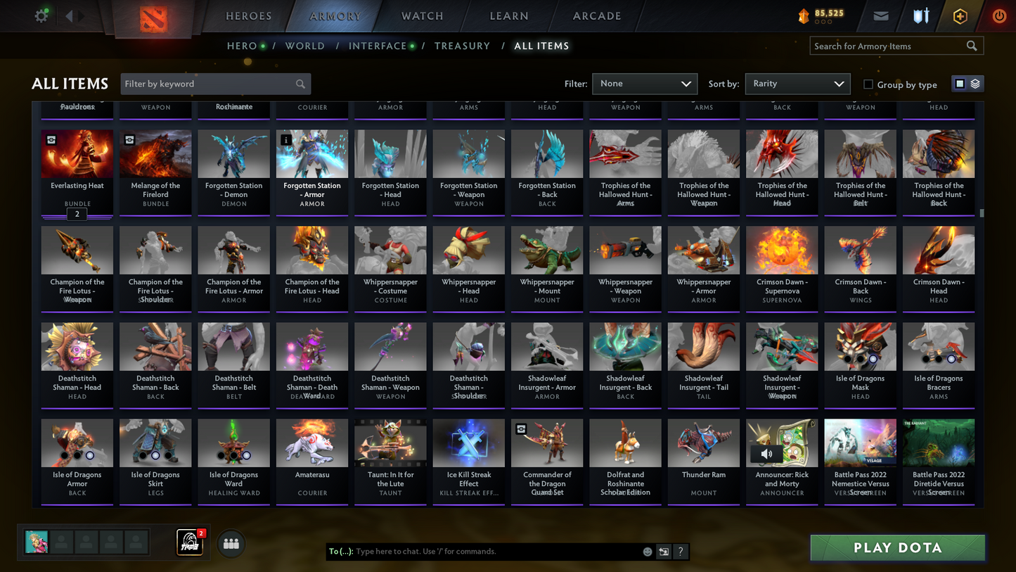 TI9, TI10, TI11 - Collector's Acc - 9 Arcanas: WK, QOP, WR, Void, ES, Razor, Rubick, Lina & SF | Ultra Rare Cache Sets & Items | 6 Personas | Axe, Tiny & Primal Prestige | 2 Exclusive Terrains | Arcanas Style Unlocked | 2015 Account | Complete Access