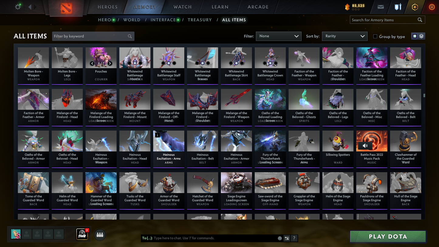 TI9, TI10, TI11 - Collector's Acc - 9 Arcanas: WK, QOP, WR, Void, ES, Razor, Rubick, Lina & SF | Ultra Rare Cache Sets & Items | 6 Personas | Axe, Tiny & Primal Prestige | 2 Exclusive Terrains | Arcanas Style Unlocked | 2015 Account | Complete Access