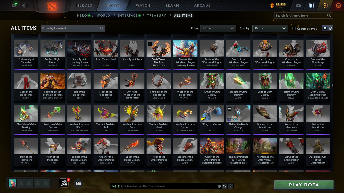 TI9, TI10, TI11 - Collector's Acc - 9 Arcanas: WK, QOP, WR, Void, ES, Razor, Rubick, Lina & SF | Ultra Rare Cache Sets & Items | 6 Personas | Axe, Tiny & Primal Prestige | 2 Exclusive Terrains | Arcanas Style Unlocked | 2015 Account | Complete Access