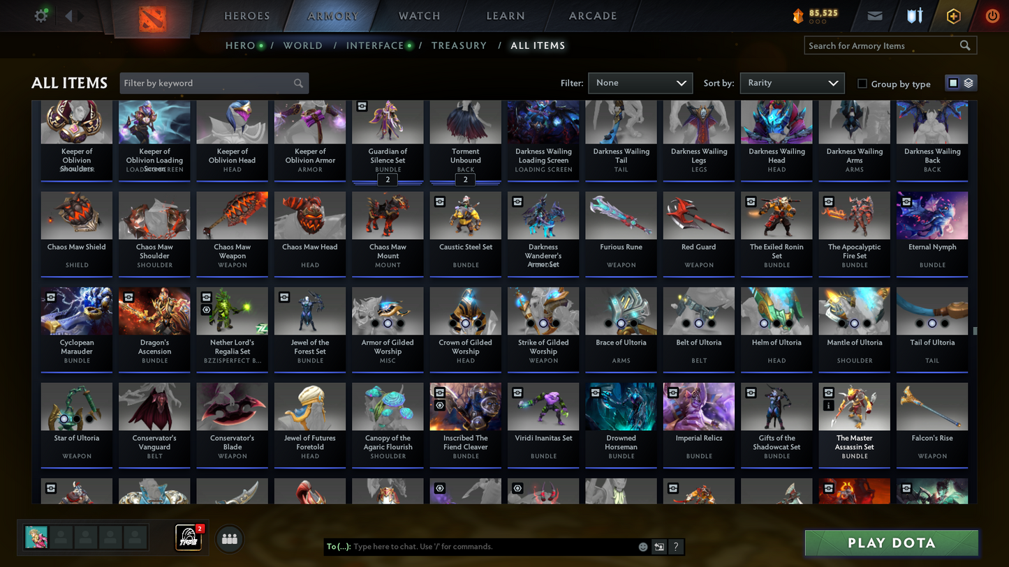 TI9, TI10, TI11 - Collector's Acc - 9 Arcanas: WK, QOP, WR, Void, ES, Razor, Rubick, Lina & SF | Ultra Rare Cache Sets & Items | 6 Personas | Axe, Tiny & Primal Prestige | 2 Exclusive Terrains | Arcanas Style Unlocked | 2015 Account | Complete Access