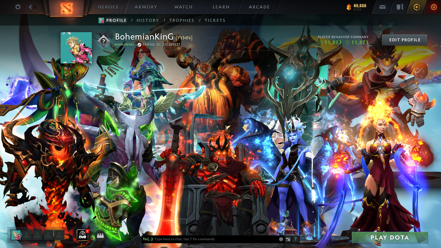 TI9, TI10, TI11 - Collector's Acc - 9 Arcanas: WK, QOP, WR, Void, ES, Razor, Rubick, Lina & SF | Ultra Rare Cache Sets & Items | 6 Personas | Axe, Tiny & Primal Prestige | 2 Exclusive Terrains | Arcanas Style Unlocked | 2015 Account | Complete Access