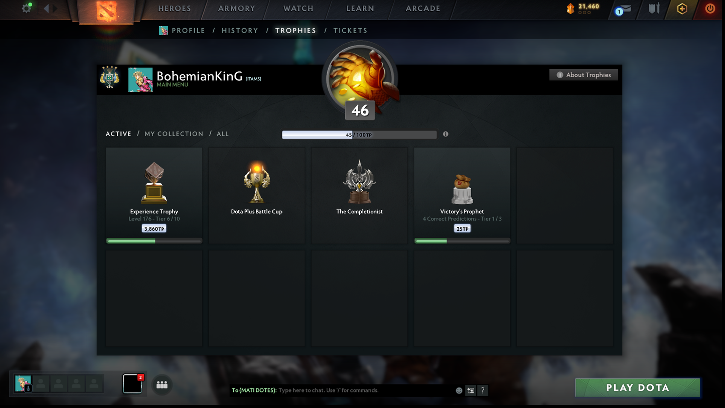 Archon IV | MMR: 2918 | Behavior: 9772 | Pudge Arcana | Sven's Shattered Greatsword | TI11 Cavern Crawl Sets: Isle of Dragons & Stonefish Renegade | Stacked with Sets & Immortals | Mainpool | High Trophy Level | 2020 Account