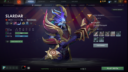 Archon IV | MMR: 2918 | Behavior: 9772 | Pudge Arcana | Sven's Shattered Greatsword | TI11 Cavern Crawl Sets: Isle of Dragons & Stonefish Renegade | Stacked with Sets & Immortals | Mainpool | High Trophy Level | 2020 Account