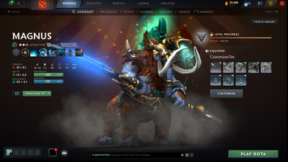 Archon IV | MMR: 2918 | Behavior: 9772 | Pudge Arcana | Sven's Shattered Greatsword | TI11 Cavern Crawl Sets: Isle of Dragons & Stonefish Renegade | Stacked with Sets & Immortals | Mainpool | High Trophy Level | 2020 Account