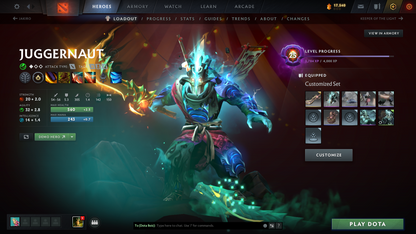 Legend IV | MMR: 3467 | Behavior: 11989 | 5 Arcanas: PA (Style Unlocked), Jugg, Venge, Rubick & Techies | 2 Personas: PA & AM | Grandmaster Tier Heroes | Dota Plus Activated | 4600+ Matches | Tons of Cache Sets | Stacked Account
