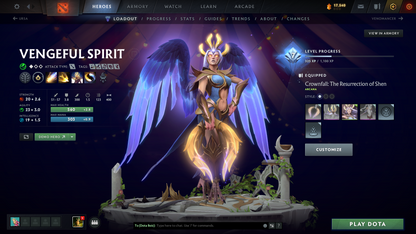 Legend IV | MMR: 3467 | Behavior: 11989 | 5 Arcanas: PA (Style Unlocked), Jugg, Venge, Rubick & Techies | 2 Personas: PA & AM | Grandmaster Tier Heroes | Dota Plus Activated | 4600+ Matches | Tons of Cache Sets | Stacked Account