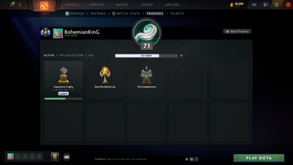Divine III | MMR: 4977 | Behavior: 10760 | Fully Stacked Account | Phantom Assassin Arcana | Expensive Cache Sets & Items | Mirana & Pudge Persona | Complete 10th Anniversary | Mainpool | 5400+ Hours | Full Access