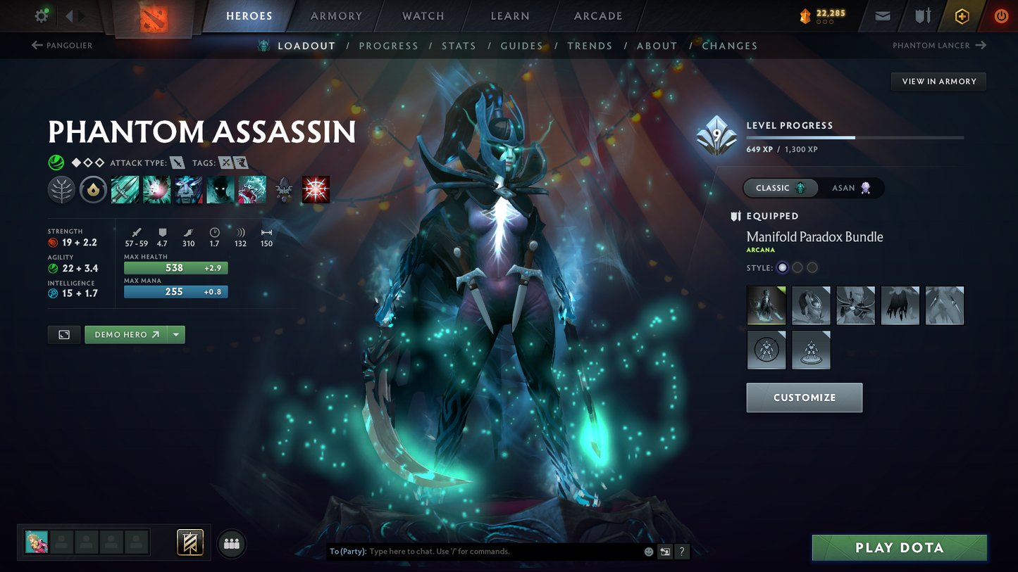 Divine III | MMR: 4977 | Behavior: 10760 | Fully Stacked Account | Phantom Assassin Arcana | Expensive Cache Sets & Items | Mirana & Pudge Persona | Complete 10th Anniversary | Mainpool | 5400+ Hours | Full Access
