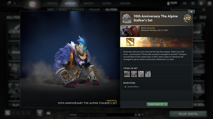 Divine III | MMR: 4977 | Behavior: 10760 | Fully Stacked Account | Phantom Assassin Arcana | Expensive Cache Sets & Items | Mirana & Pudge Persona | Complete 10th Anniversary | Mainpool | 5400+ Hours | Full Access