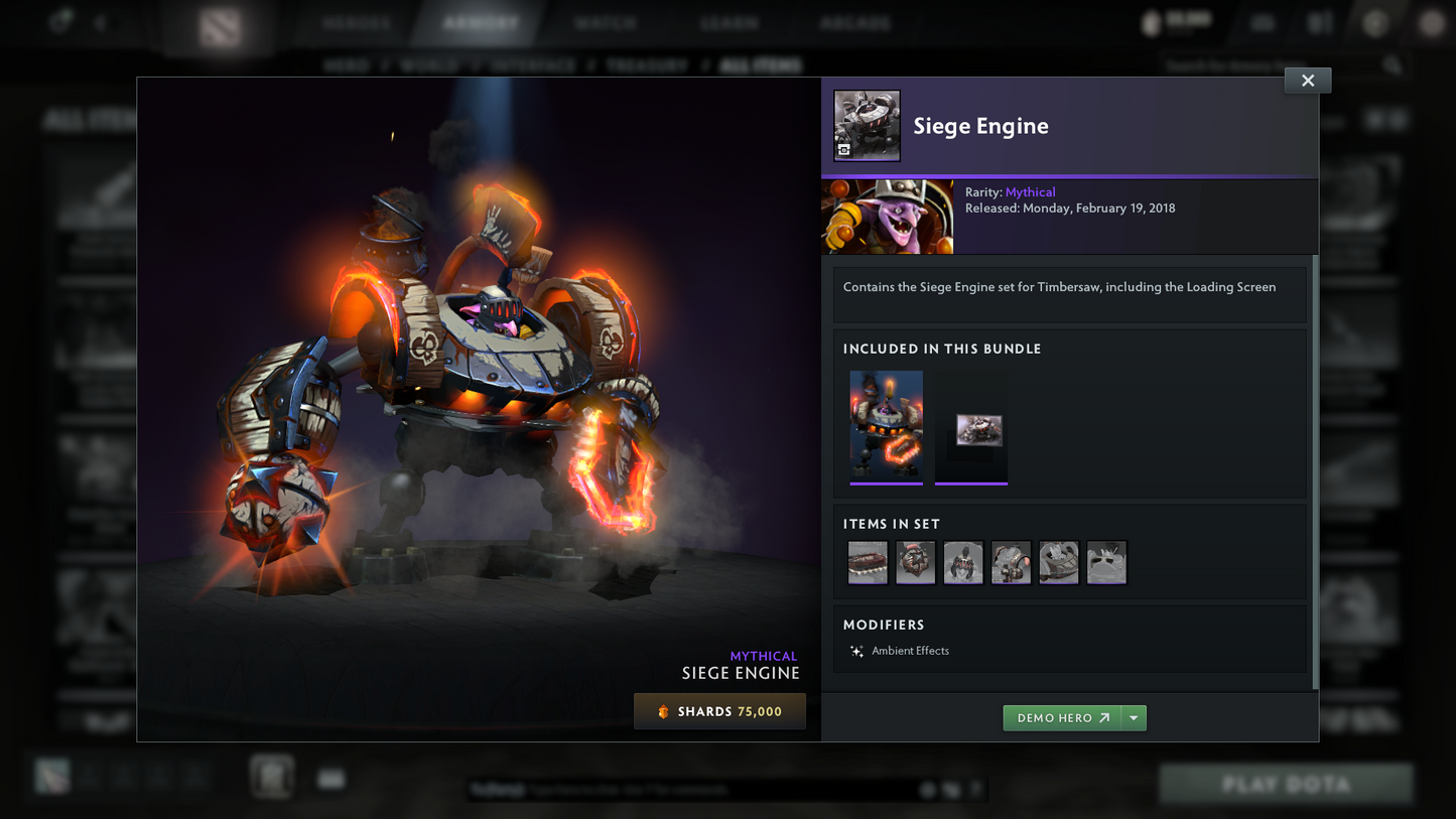 Divine III | MMR: 4977 | Behavior: 10760 | Fully Stacked Account | Phantom Assassin Arcana | Expensive Cache Sets & Items | Mirana & Pudge Persona | Complete 10th Anniversary | Mainpool | 5400+ Hours | Full Access
