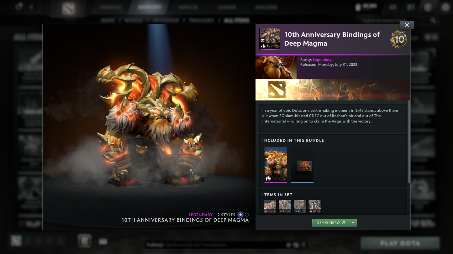 Divine III | MMR: 4977 | Behavior: 10760 | Fully Stacked Account | Phantom Assassin Arcana | Expensive Cache Sets & Items | Mirana & Pudge Persona | Complete 10th Anniversary | Mainpool | 5400+ Hours | Full Access