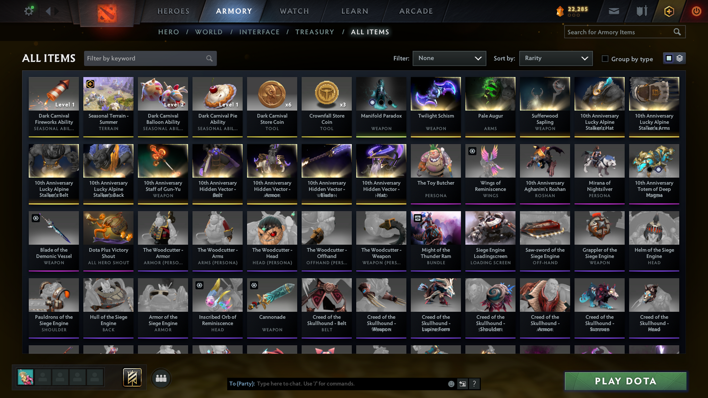 Divine III | MMR: 4977 | Behavior: 10760 | Fully Stacked Account | Phantom Assassin Arcana | Expensive Cache Sets & Items | Mirana & Pudge Persona | Complete 10th Anniversary | Mainpool | 5400+ Hours | Full Access