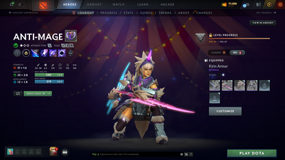 Ancient I | MMR: 3834 | Behavior: 11568 | 2 Arcanas: Shadow Fiend & Legion | 4 Personas: Invoker (Angel of Vex), AM, CM & Mirana | Stacked with Cache Sets, Items & Immortals | 10th Anniversary | Mainpool | 3170+ Hours | Full Access