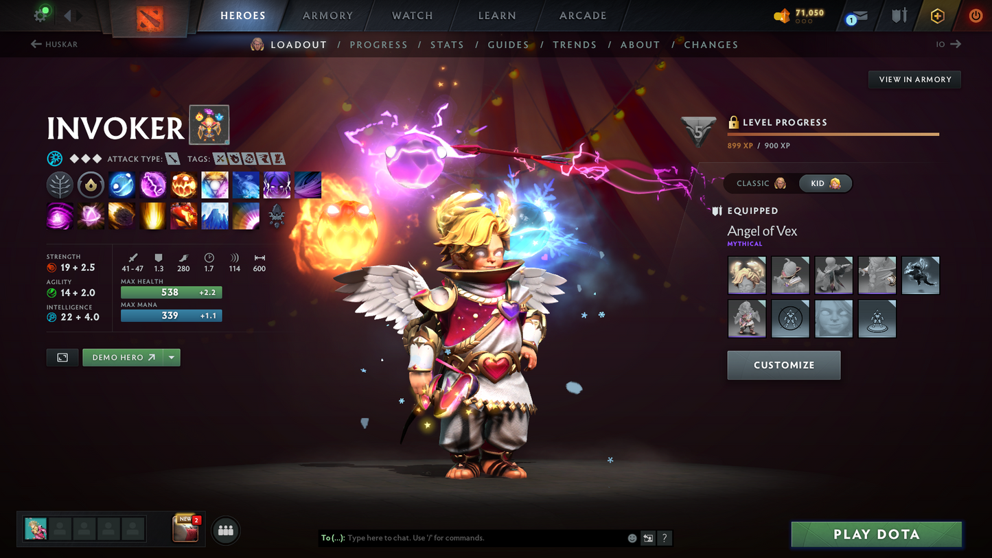 Ancient I | MMR: 3834 | Behavior: 11568 | 2 Arcanas: Shadow Fiend & Legion | 4 Personas: Invoker (Angel of Vex), AM, CM & Mirana | Stacked with Cache Sets, Items & Immortals | 10th Anniversary | Mainpool | 3170+ Hours | Full Access