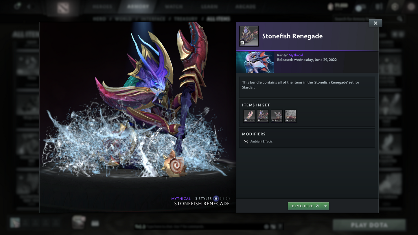 Ancient I | MMR: 3834 | Behavior: 11568 | 2 Arcanas: Shadow Fiend & Legion | 4 Personas: Invoker (Angel of Vex), AM, CM & Mirana | Stacked with Cache Sets, Items & Immortals | 10th Anniversary | Mainpool | 3170+ Hours | Full Access