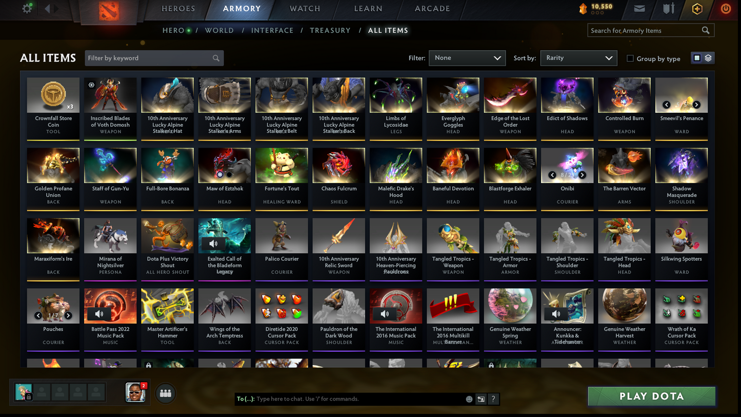 Uncalibrated | Guardian-Archon Mainpool | Legion Arcana | Mirana Persona | Many Immortals & Items | 10th Anniversary Sets | 2018 Account | Behavior score: 6155 (Playable) | Full Access | LOW PRICE