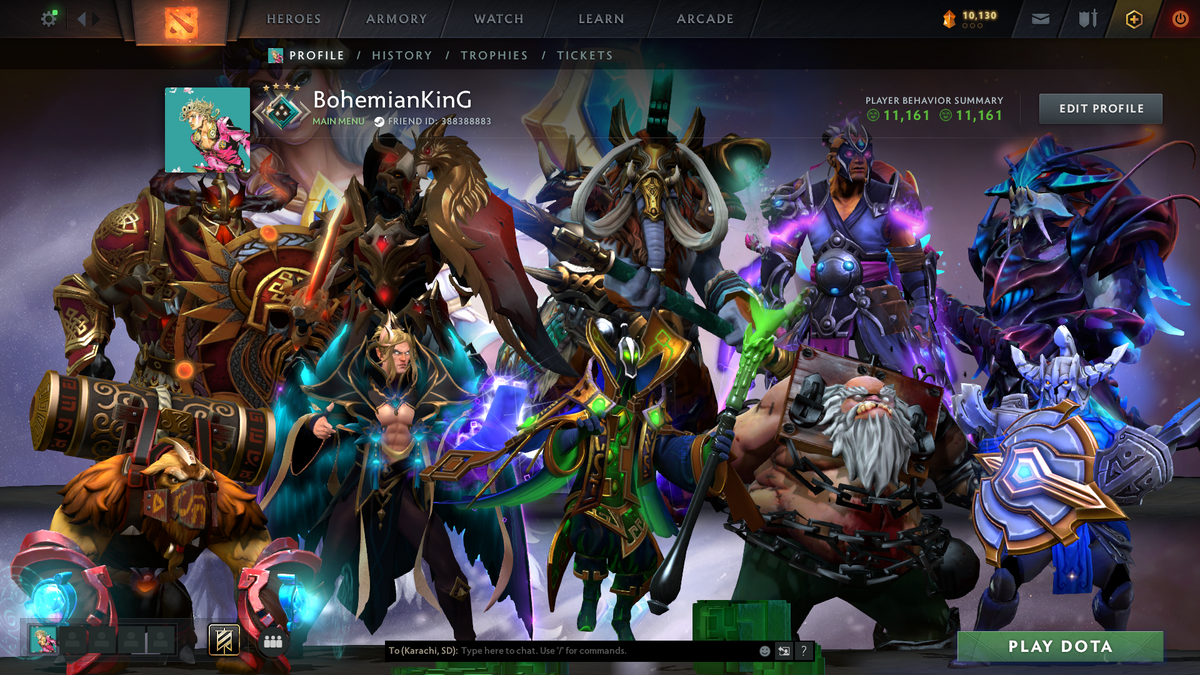 Crusader | MMR: 1996 - Behavior: 11161 | Rubick Arcana | 5900+ Hours | Stacked with Sets and Immortals | 2016 Account | Mainpool | Calibrated | Fast Queue