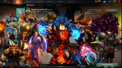 Archon V | MMR: 2957 | Behavior: 10088 | Shadow Fiend Arcana | Stacked with Immortals & Sets | Anti Mage Persona | Market & Friends Enabled | Recently Calibrated | Fast Queue | Complete Access