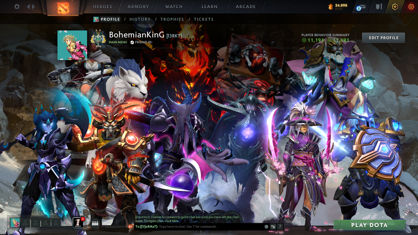 Archon II | MMR: 2502 | Battlepass: TI11 | 5 Arcanas: Void, Razor, SF, Zeus & Pudge | 4 Personas: Phantom Assassin, CM, Mirana & Anti Mage | Primal Prestige | Sven's Shattered Greatsword | Tons of Collector Cache Sets & Items | Stacked Account