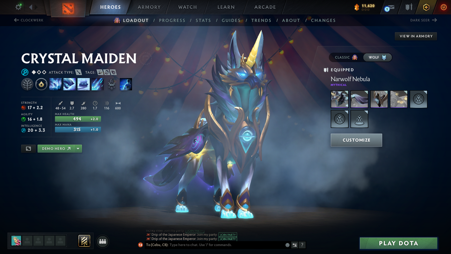 Archon I | MMR: 2275 | Behavior: 9081 | 500+ Hours | Mainpool | 3 Personas: Anti Mage, Phantom Assassin & Crystal Maiden | Tons of Rare Collector Cache Sets | Many Items | Fast Queue | Full Access | Calibrated