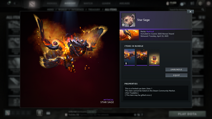Archon I | MMR: 2275 | Behavior: 9081 | 500+ Hours | Mainpool | 3 Personas: Anti Mage, Phantom Assassin & Crystal Maiden | Tons of Rare Collector Cache Sets | Many Items | Fast Queue | Full Access | Calibrated