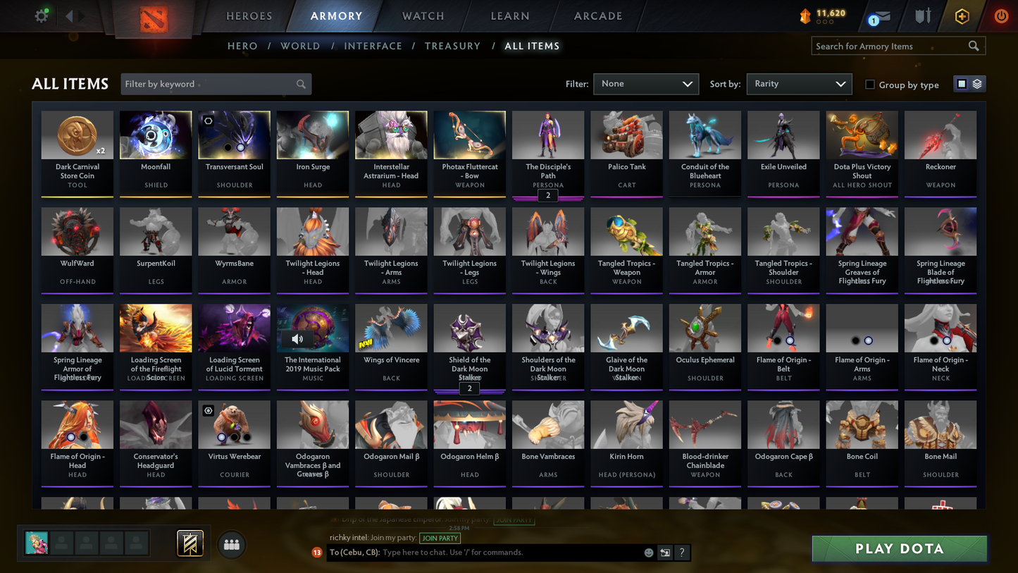 Archon I | MMR: 2275 | Behavior: 9081 | 500+ Hours | Mainpool | 3 Personas: Anti Mage, Phantom Assassin & Crystal Maiden | Tons of Rare Collector Cache Sets | Many Items | Fast Queue | Full Access | Calibrated