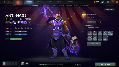 Crusader III | MMR: 1990 | Behavior: 11174 | Shadow Fiend Arcana | 1850+ Hours | Mainpool | Pudge Latest Persona | Stacked with Immortals & Items | Crownfall Sets | Anti Mage's Bashers | 2014 Account | Full Access