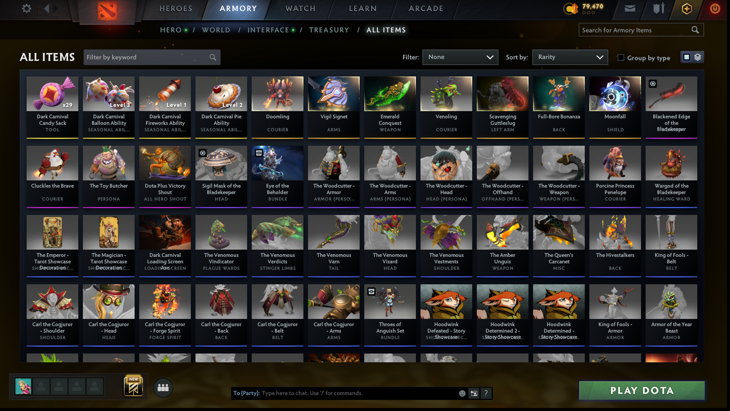 Legend I | MMR: 3057 - Behavior: 9543 | Pudge Persona | Fast Queue | Decent Sets Inside | Many Immortals | Perfect for Smurf | Quartero's Curios Items | Calibrated Account | Complete Access