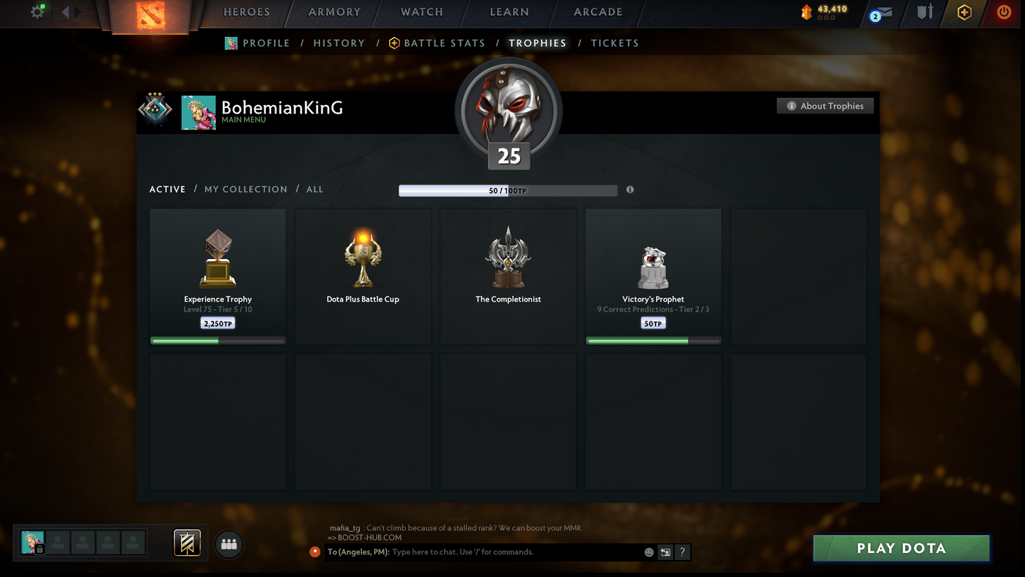 Crusader III | MMR: 1873 - Behavior: 7889 | Anti Mage Persona | 2016 Account | Fast Queue | Quartero's Curios Sets | Instant Delivery | Complete Access | Perfect for Smurfing