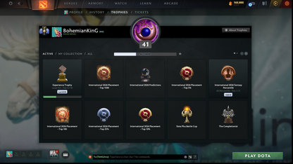 Divine III | MMR: 4988 | Behavior: 11854 | Lina Arcana | Calibrated | 870+ Matches | Mainpool Fast Queue | Stacked with Items | Crownfall Sets | High Trophy | Full Access