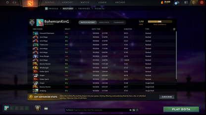 Guardian IV | MMR: 1258 | Mainpool | 984 Matches | Shadow Fiend Arcana | Anti Mage Persona | Stacked with Sets, Immortals & Items Inside | Behavior: 5656 (Playable) | Queue Time (1-5 Minutes)
