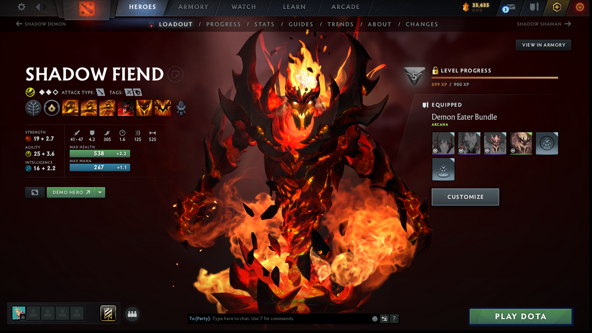 Guardian IV | MMR: 1258 | Mainpool | 984 Matches | Shadow Fiend Arcana | Anti Mage Persona | Stacked with Sets, Immortals & Items Inside | Behavior: 5656 (Playable) | Queue Time (1-5 Minutes)