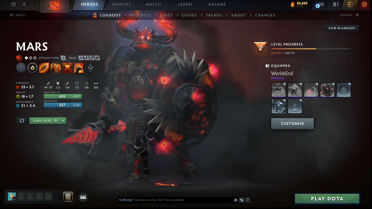 Guardian IV | MMR: 1258 | Mainpool | 984 Matches | Shadow Fiend Arcana | Anti Mage Persona | Stacked with Sets, Immortals & Items Inside | Behavior: 5656 (Playable) | Queue Time (1-5 Minutes)