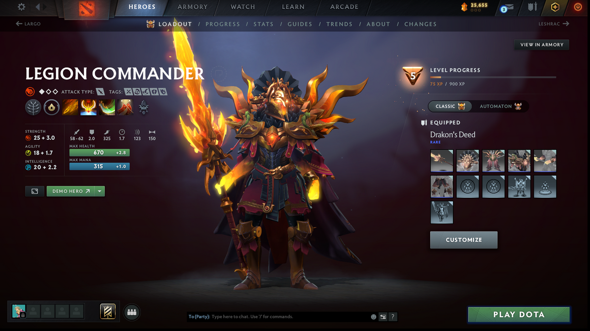 Guardian IV | MMR: 1258 | Mainpool | 984 Matches | Shadow Fiend Arcana | Anti Mage Persona | Stacked with Sets, Immortals & Items Inside | Behavior: 5656 (Playable) | Queue Time (1-5 Minutes)