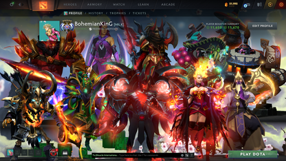Ancient V | MMR: 4349 | Behavior: 11670 | Stacked Account | 3 Arcanas: Terrorblade, Lina & Rubick | AM Persona | Quartero's Curious Sets | Tons of Expensive Immortals, Cache & Items | Mainpool | Super-Fast Queue