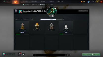 Guardian II | MMR: 904 | Behavior: 10501 | Stacked Account | 3 Arcanas: Pudge, Zeus & Shadow Fiend | 3 Personas: Invoker, AM & CM | x74 MMR DD Tokens | 10th Anniversary & Quartero Curious Sets | Tons of Expensive Immortals, Cache & Items | Mainpool