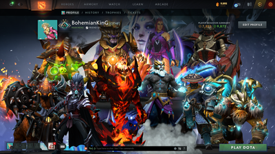 Crusader II | MMR: 1640 | Behavior: 9872 | 2 Arcanas: Zeus & Shadow Fiend | 4400+ Matches | Mainpool | AM Persona | Stacked with Immortals & Items | 2018 Cache Sets | The Emerald Abyss Terrain | 10th Anniversary Items | Fast Queue | Complete Access