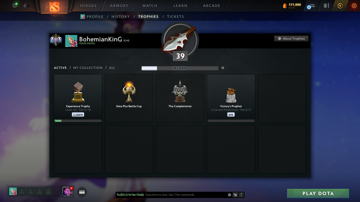 Ancient I | MMR: 3878 | Behavior: 8740 | Pudge & Anti Mage Persona | 680+ Matches | 111,000+ Dota Plus Shards | Stacked with Immortals | Quartero's Curios Sets | Fast Queue | Complete Access