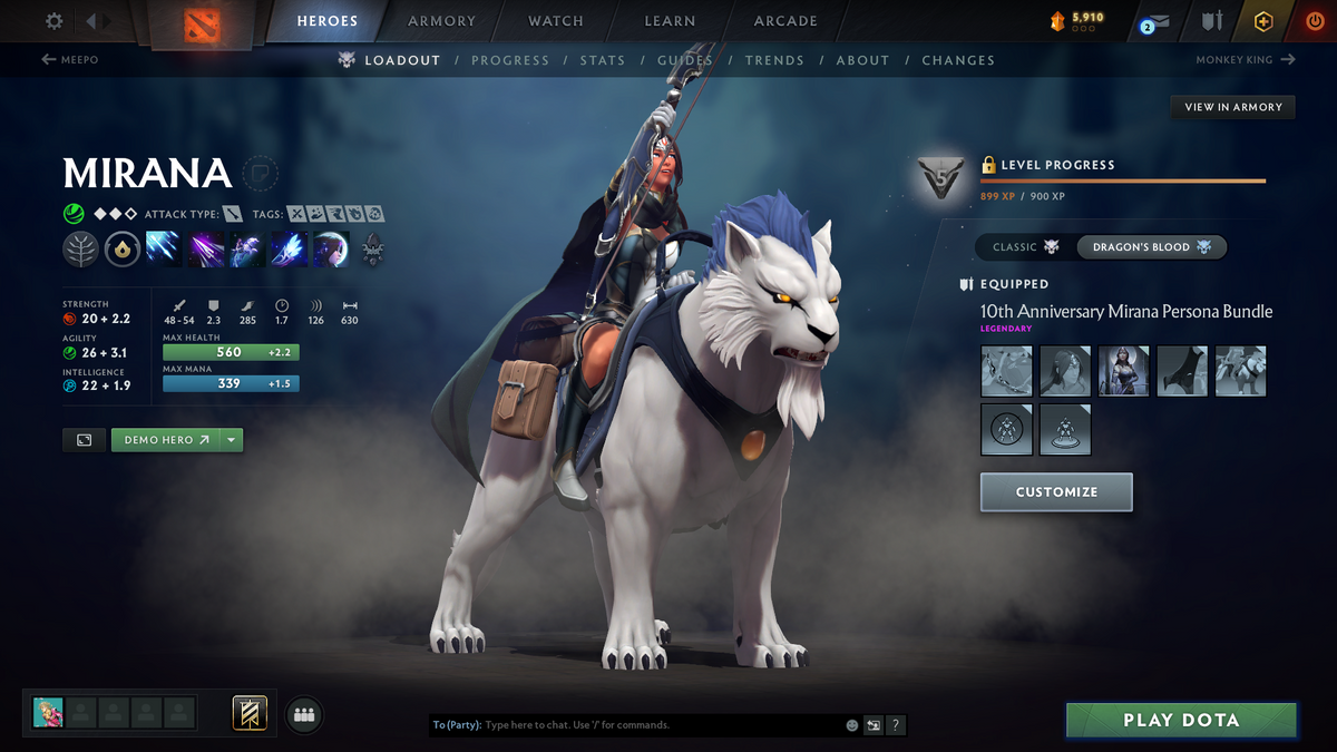 Archon III | MMR: 2648 - Behavior: 8079 | Shadow Fiend Arcana | 4150+ Matches | Mainpool | Mirana Persona | 10th Anniversary Sets | Stacked with Items and Immortals | 2019 Account | Fast Queue
