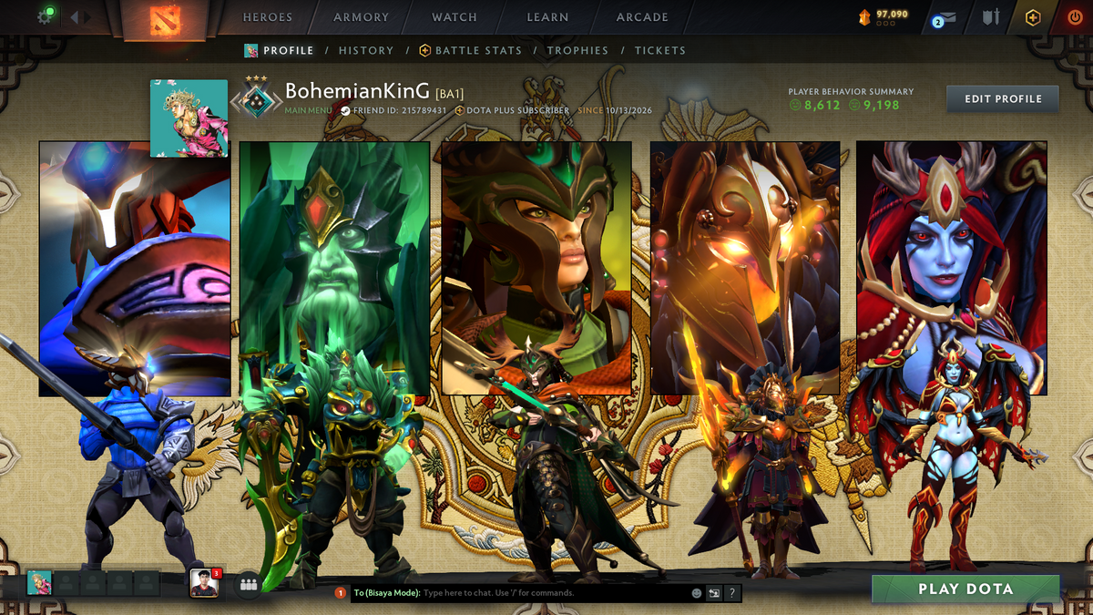 Crusader III | MMR: 1839 - Behavior Score: 9198 | Mainpool | 630+ Matches | Free One-Month Dota Plus Membership | Decent Sets Inside | 2015 Account | Fast Queue | Full Access