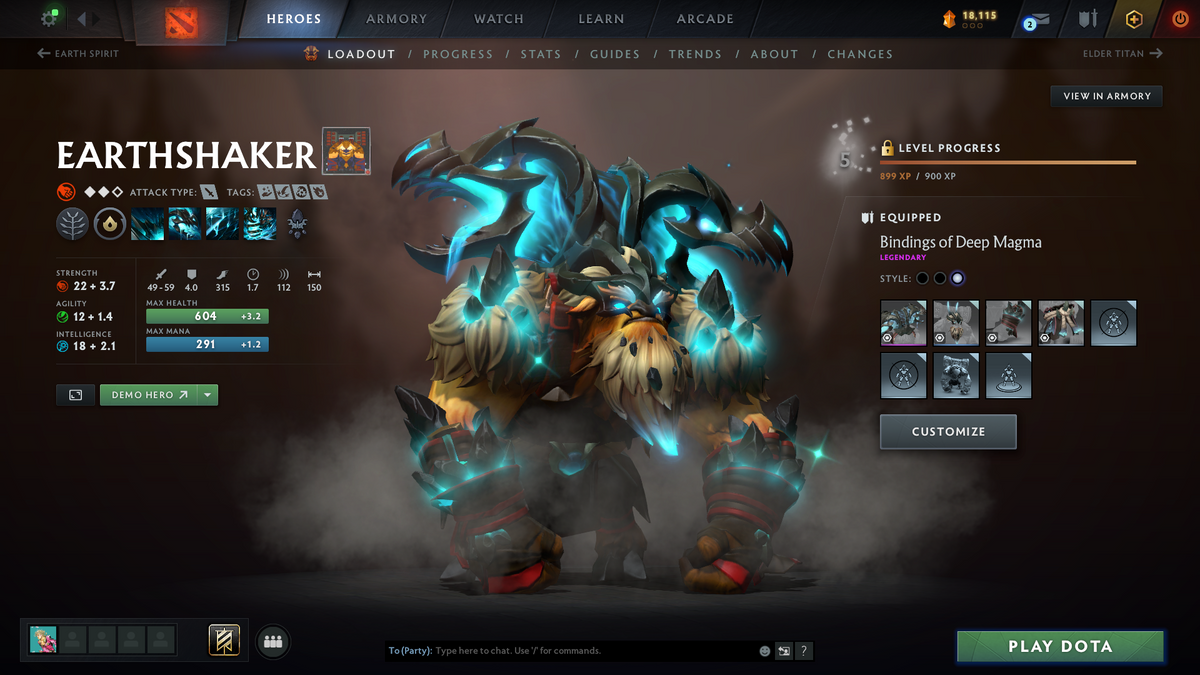 Archon IV | MMR: 2789 - Behavior: 12000 | Mainpool | 2 Personas: Pudge & Anti Mage | Stacked with Sets and Immortals | Quartero's Curios Items | 1000+ Matches Played | Complete Access | Trophy Level: 140+