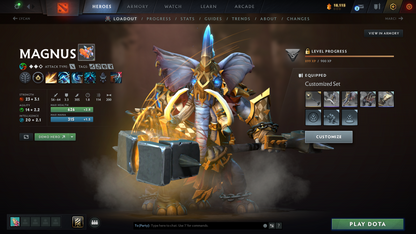 Archon IV | MMR: 2789 - Behavior: 12000 | Mainpool | 2 Personas: Pudge & Anti Mage | Stacked with Sets and Immortals | Quartero's Curios Items | 1000+ Matches Played | Complete Access | Trophy Level: 140+