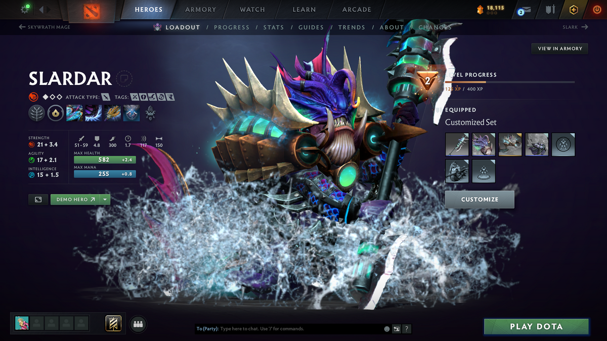 Archon IV | MMR: 2789 - Behavior: 12000 | Mainpool | 2 Personas: Pudge & Anti Mage | Stacked with Sets and Immortals | Quartero's Curios Items | 1000+ Matches Played | Complete Access | Trophy Level: 140+